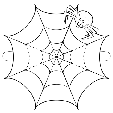 Coloring page cobweb mask